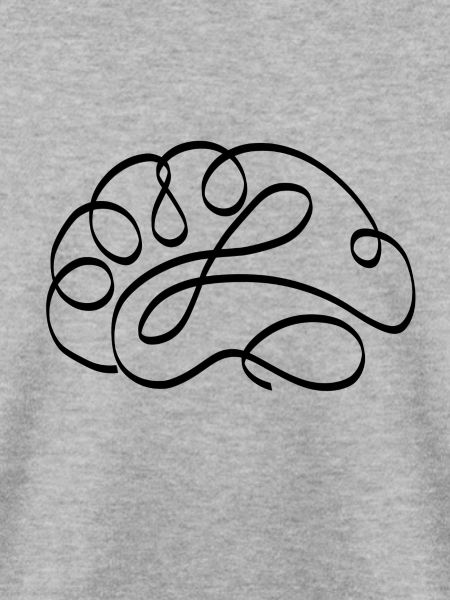One Line Gehirn schwarz
