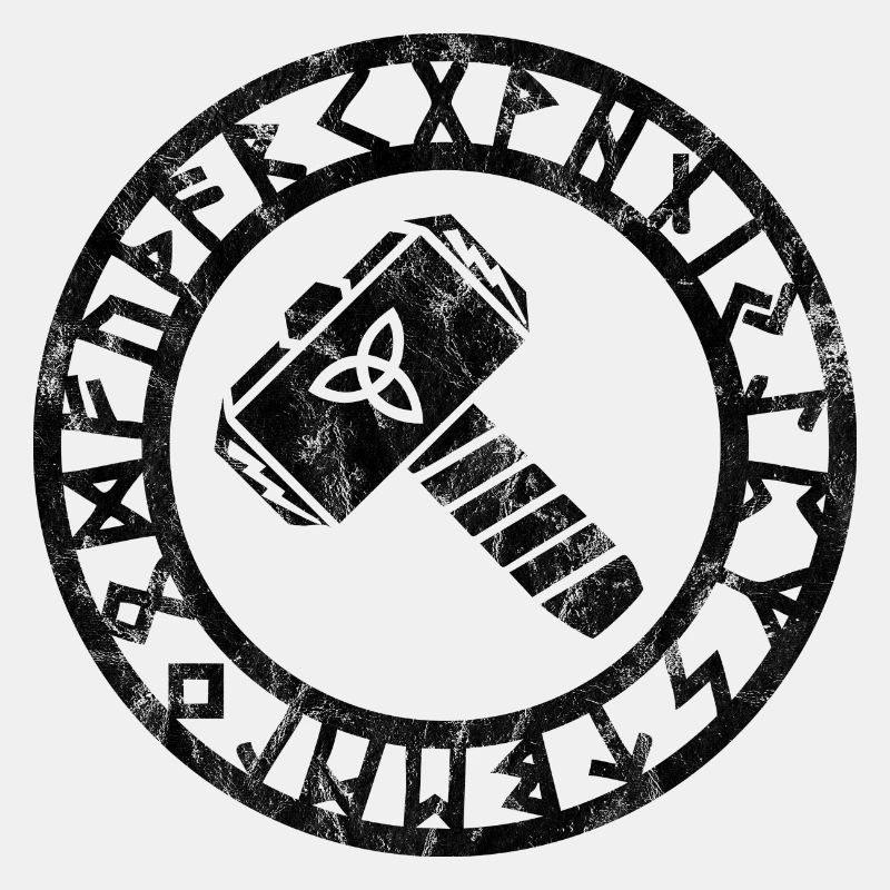 Thors Marteau avec Triquetra et Runen