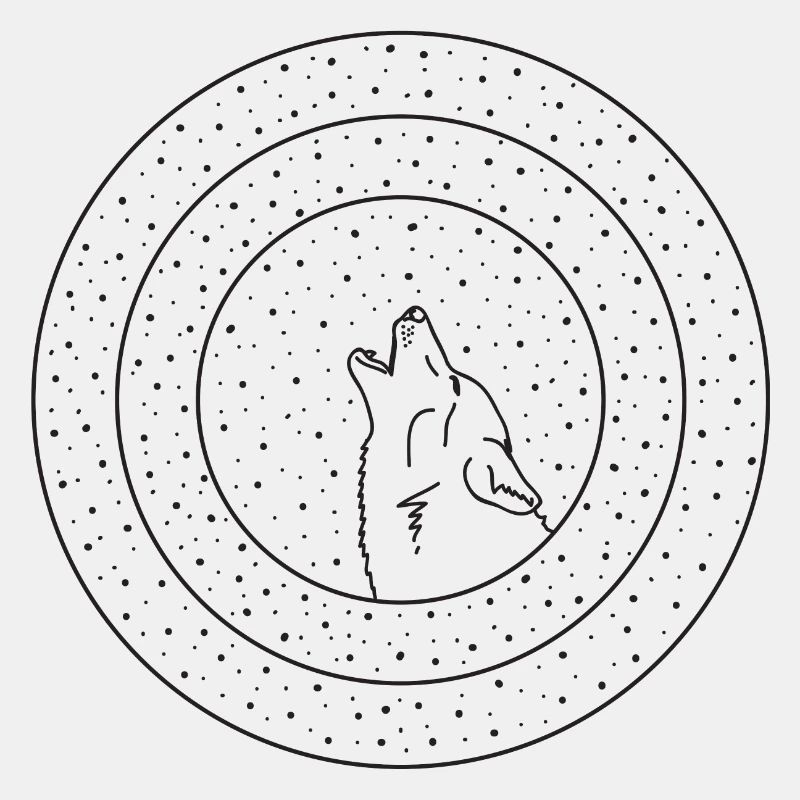 Heulender Wolf