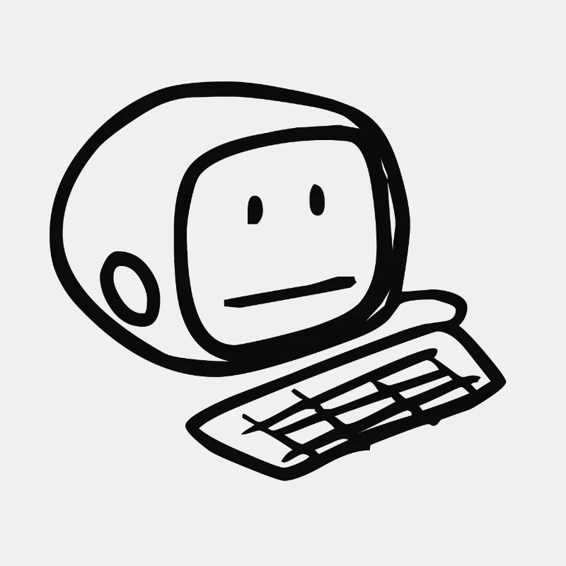 Computersmiley (Schwarz)
