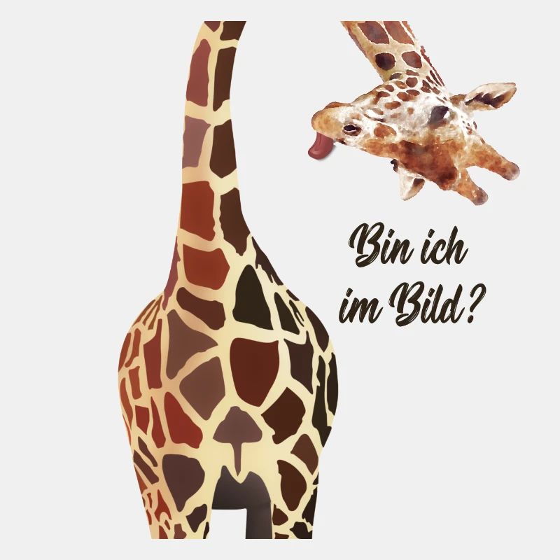 Giraffe, bin ich im Bild?