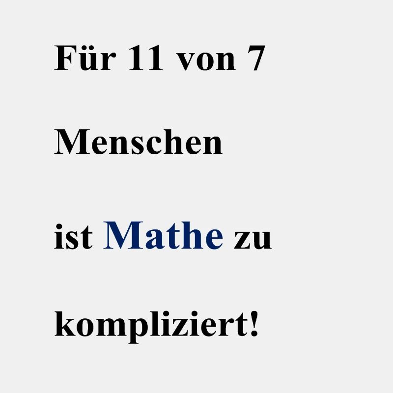 Les maths sont trop compliquées!
