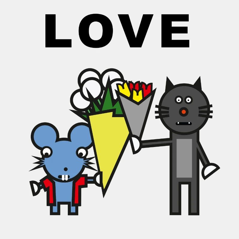 Cat mouse love gift