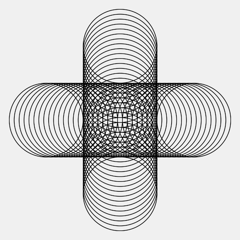 Four Circles / schwarz
