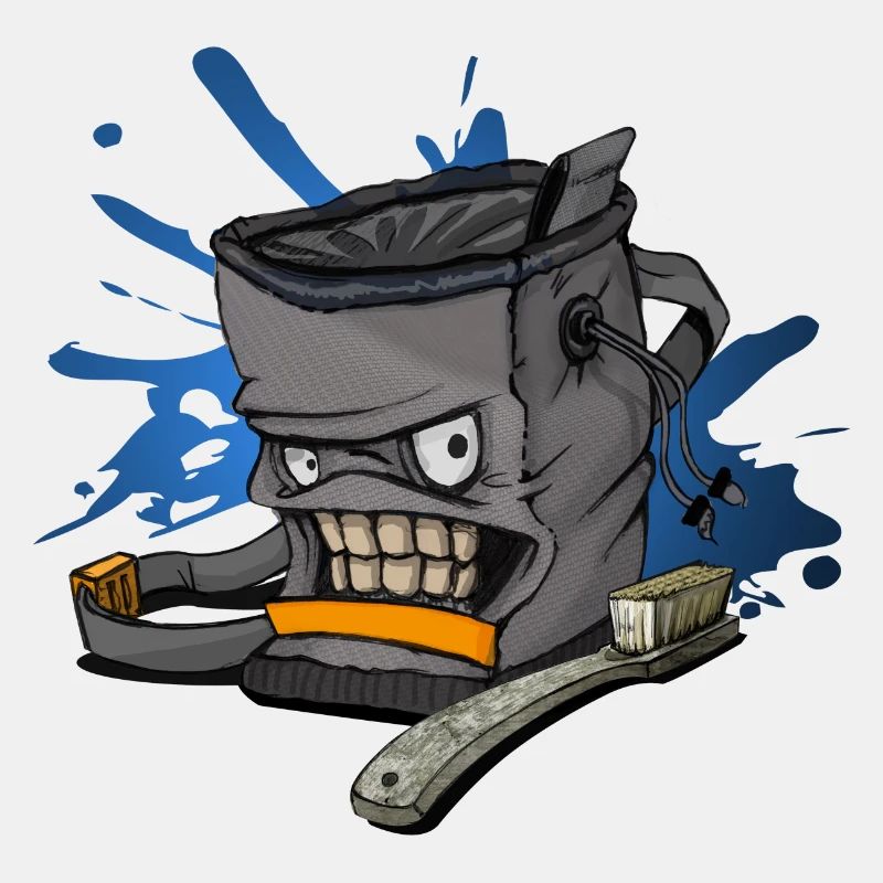 Chalkbag Klettern Bouldern Comic