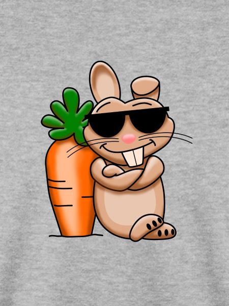 Cooler Hase mit Riesenkarotte