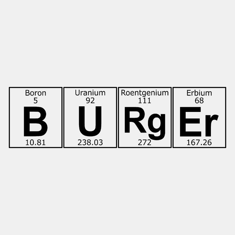 Burger Logo chemische Elemente