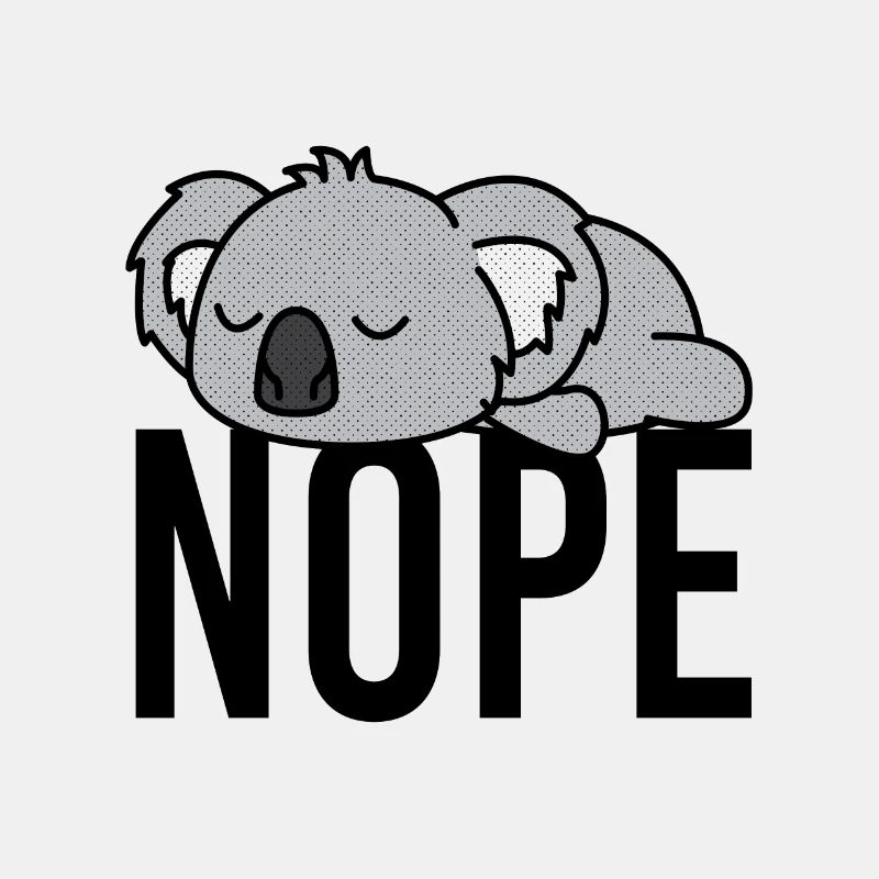 Nope Funny Koala Fan