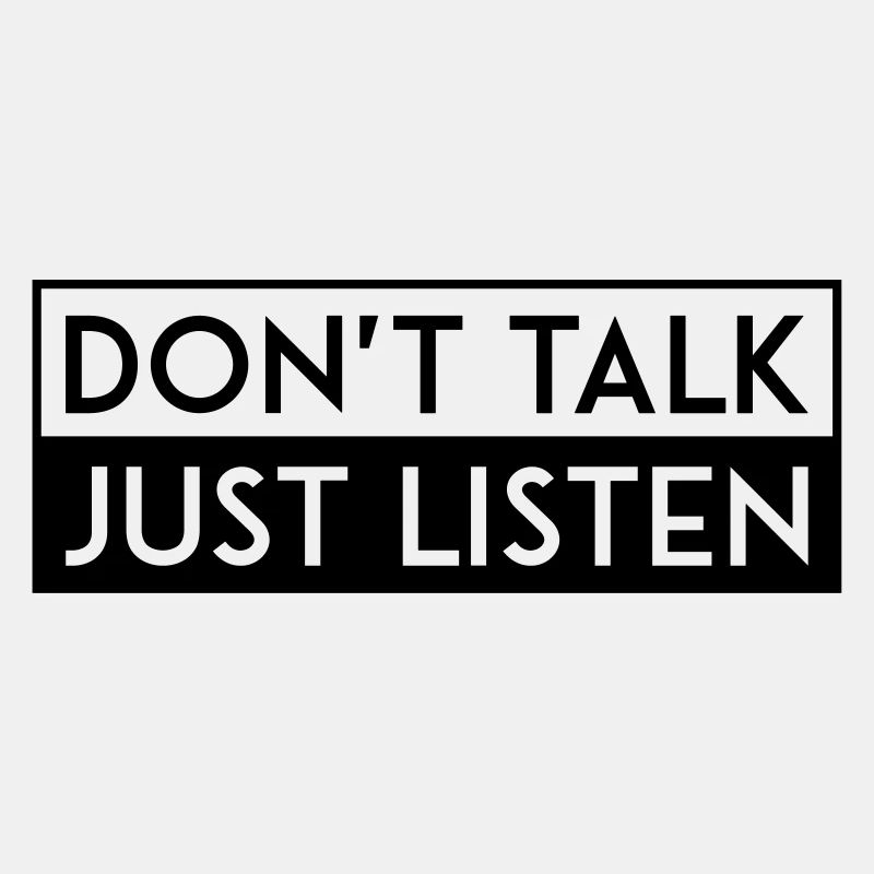 NE PARLEZ PAS JUSTE noir ÉCOUTE