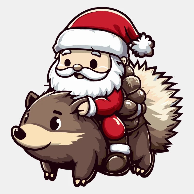 Igel Weihnachtsmann