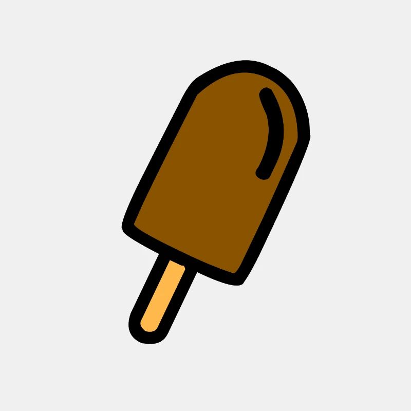 A brown chocolate ice cream on a stick