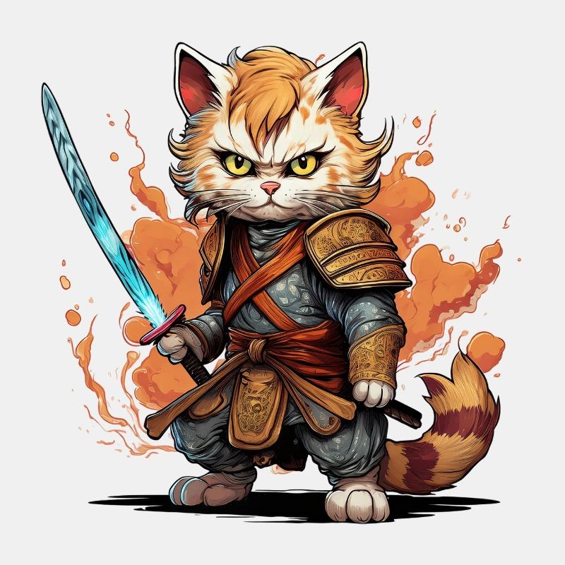 Chat Samouraï - Anime Warrior Cat