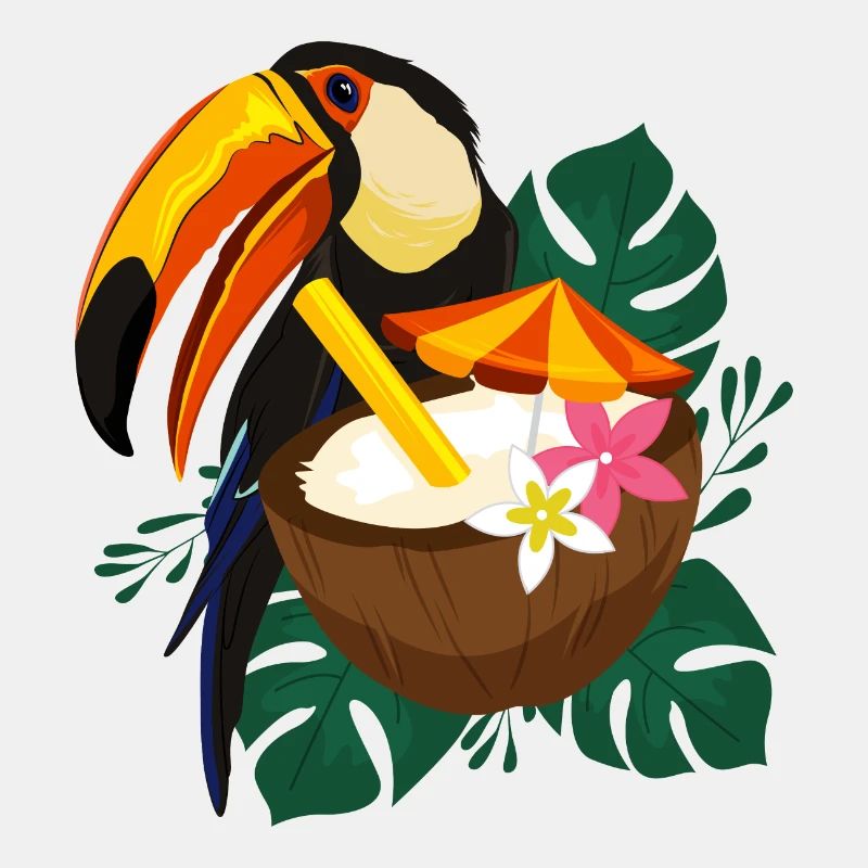 Été toucan avec soleil