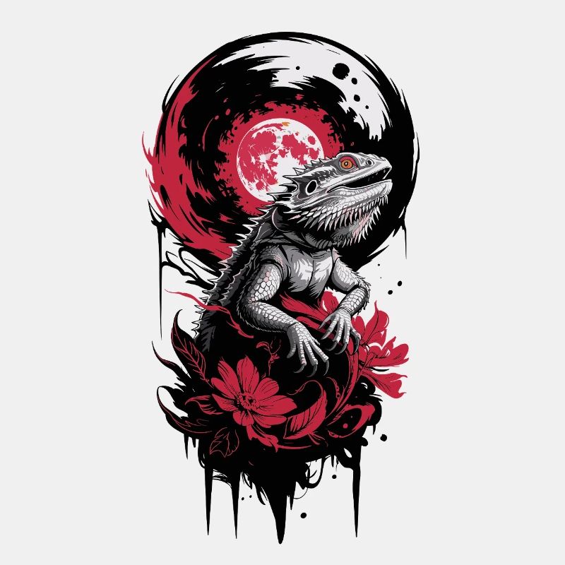 Bartagame: Mond, Blumen & Stärke