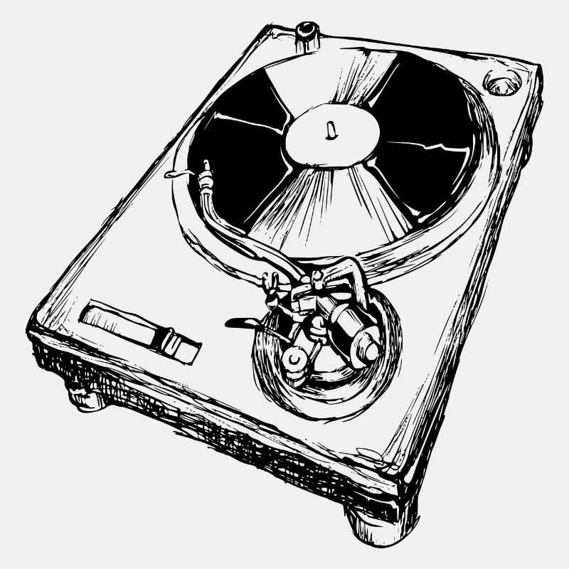 Retro Plattenspieler DJ