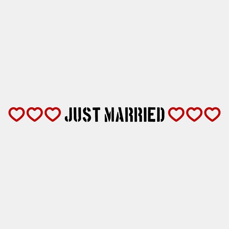 Just Married Hochzeit herzchen