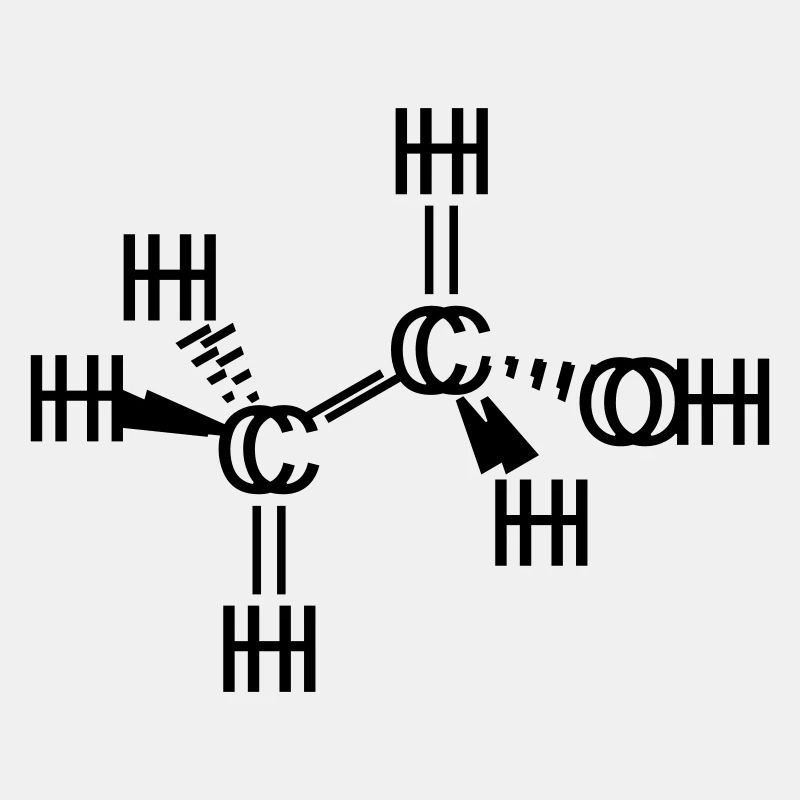 Ethanol Alcohol Molecule seen drunk.