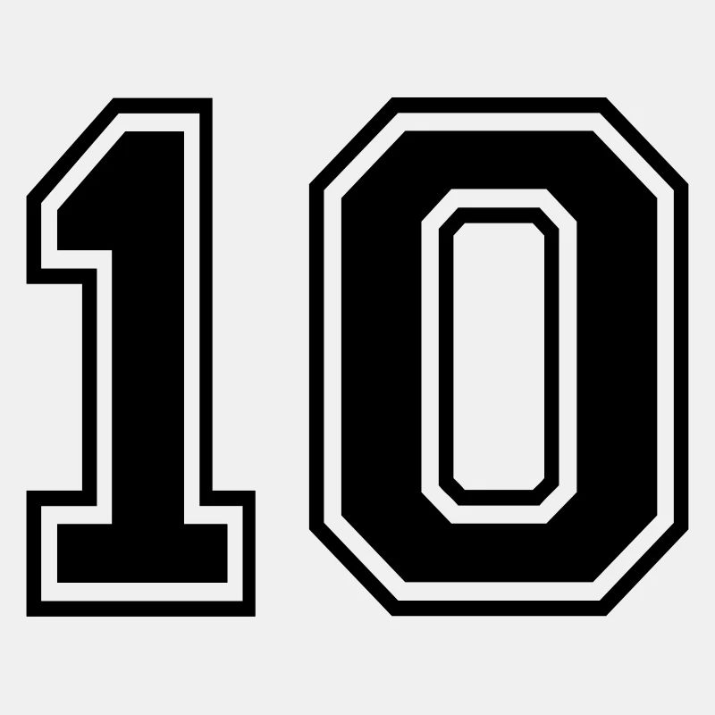 Numero 10 Équipe Foot baseball basket université