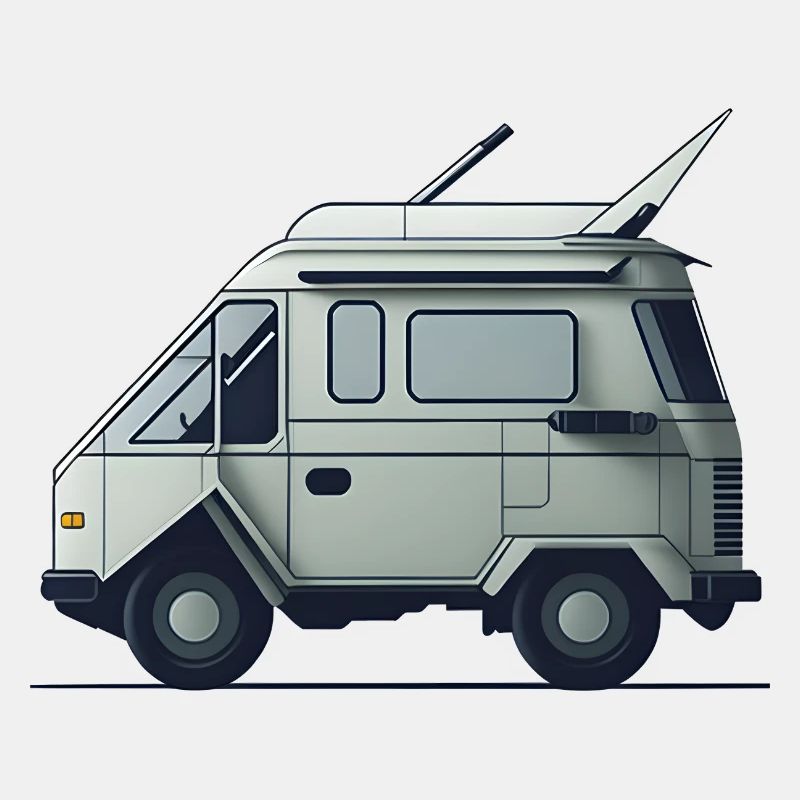 Einfacher Retro-Camper Van