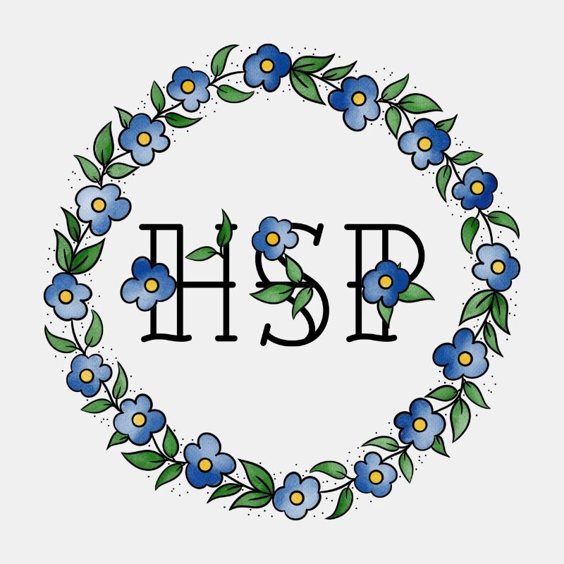 HSP - highly sensitive person forget-me-not frame