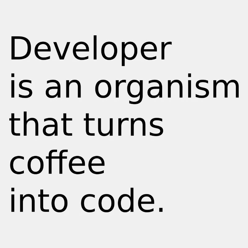 Developer organism coffee into code