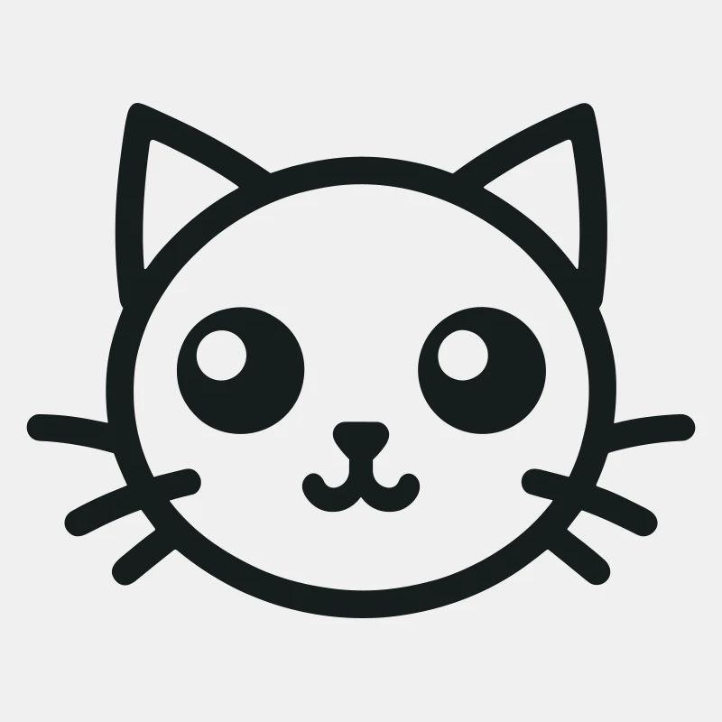 Tête de chat mignon Chat mignon