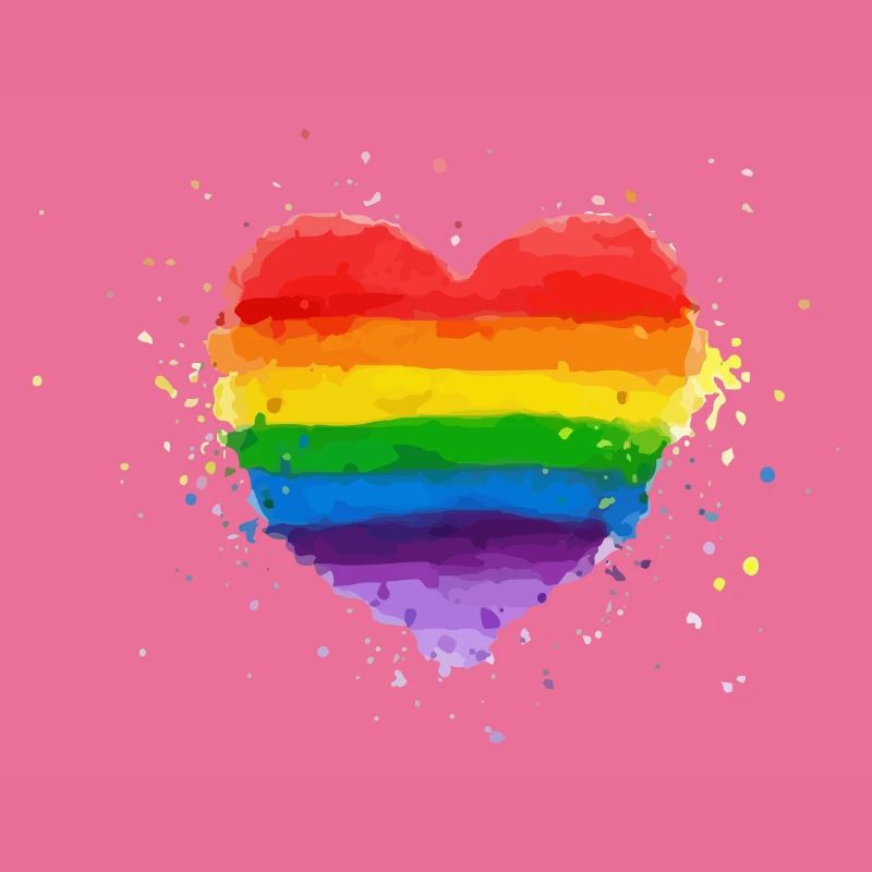 Regenbogen Herz