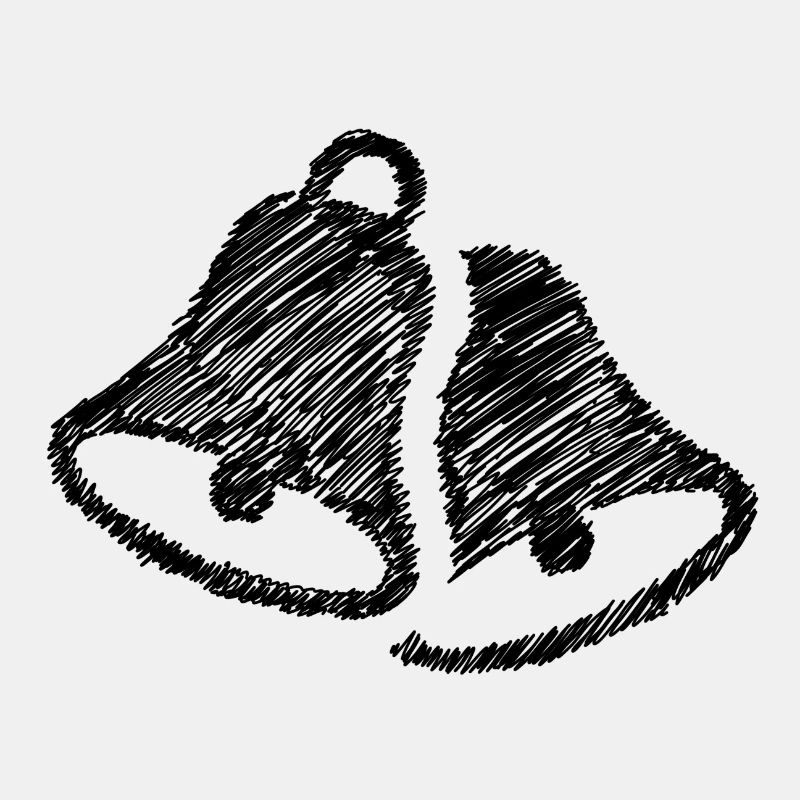 Bells Scribbled Bell Bell Black