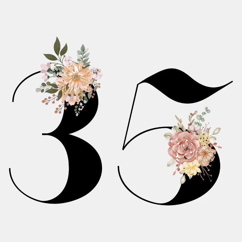 35e anniversaire fleuris (Cadeau de 35 ans)