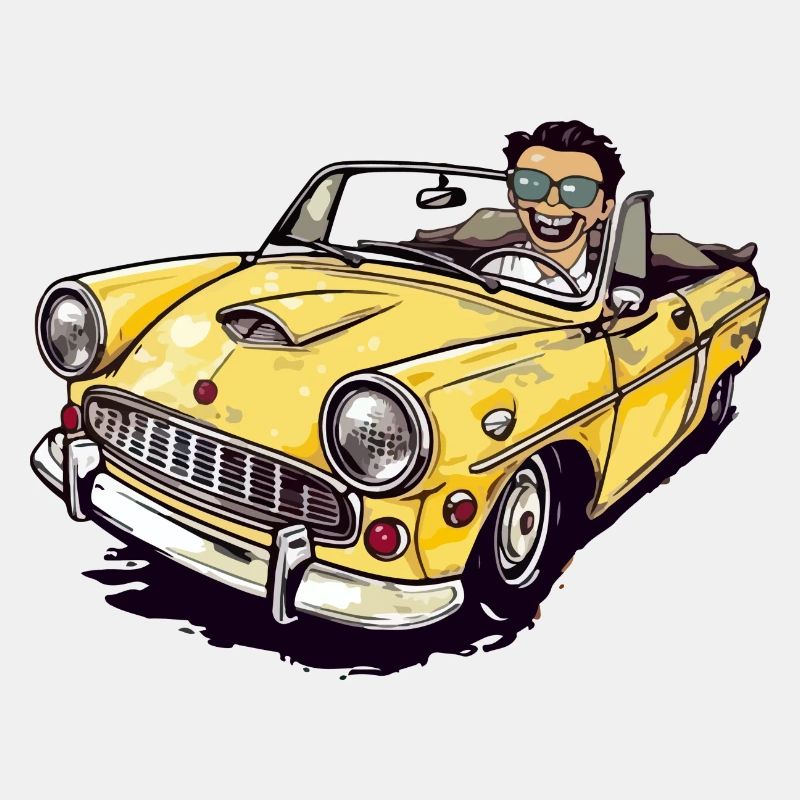 Gérard et son cabriolet jaune