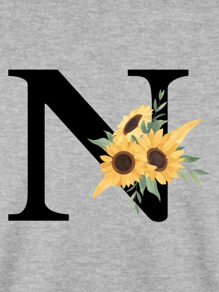 Buchstabe n blumige Sonnenblume
