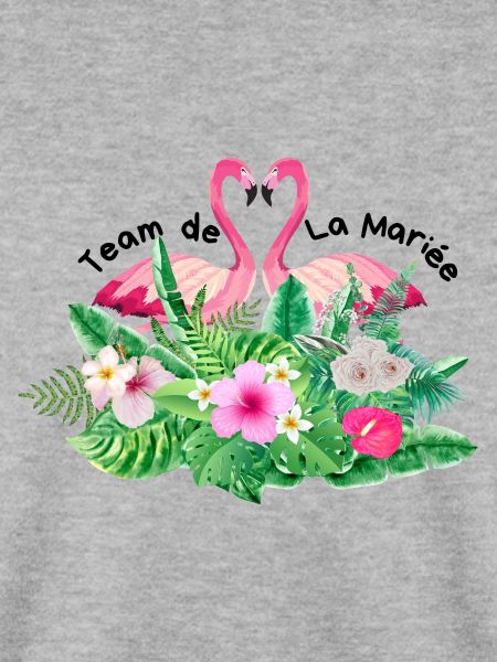 Tropisches Flamingo-Brautteam