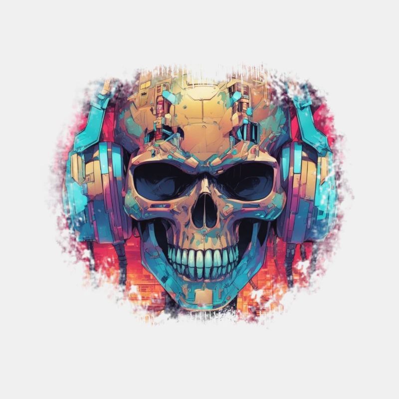 Cyberpunk Skull // TechSkull Matrix