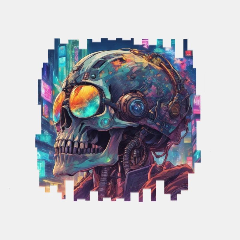 Crâne Cyberpunk // NeonByte Cranium