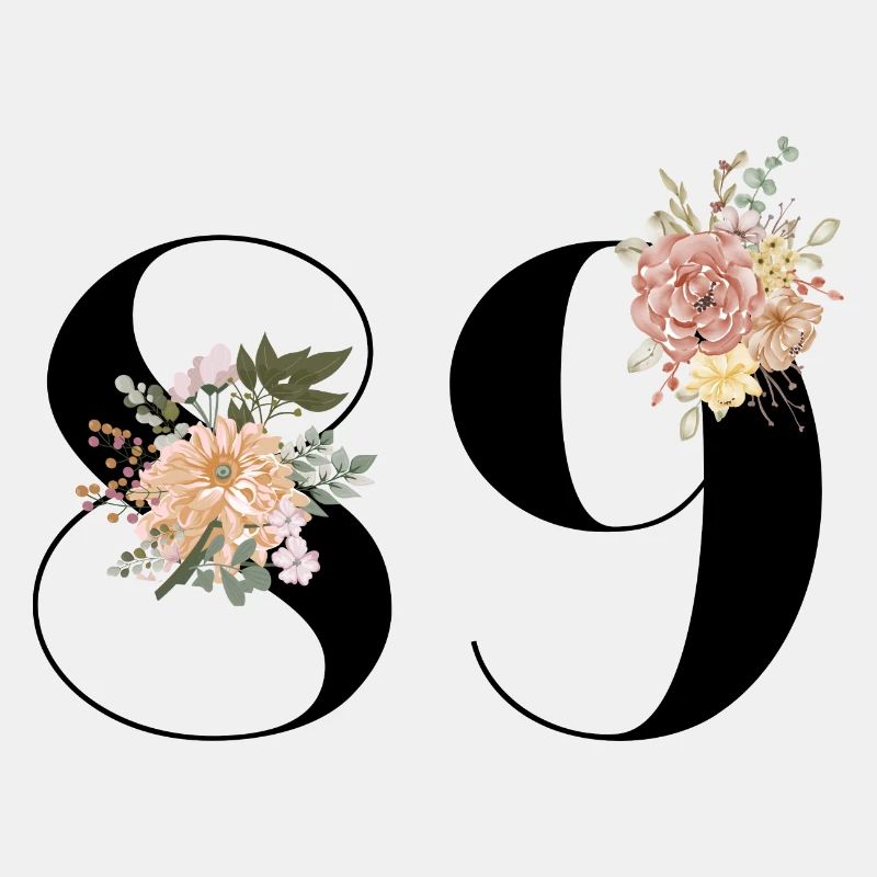 89e anniversaire fleuris (Cadeau de 89 ans)