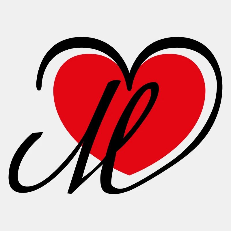 Liebe Herz Buchstabe M