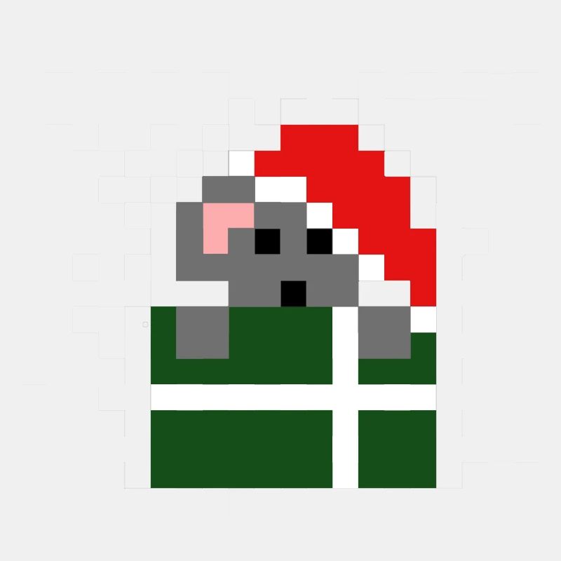 Weihnachtsmaus mit Geschenk