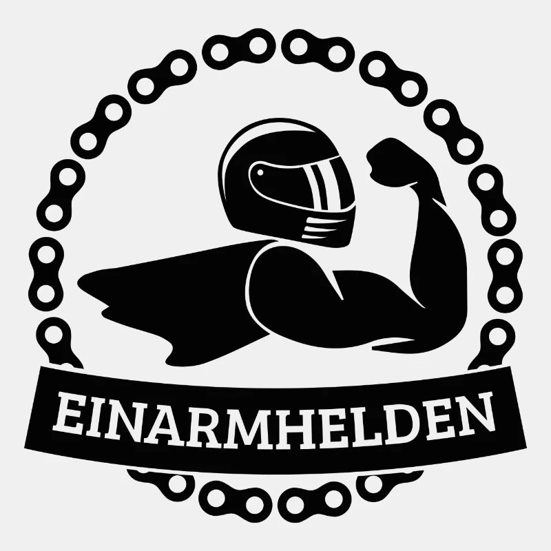 Einarmhelden 1-farbig (schwarz)