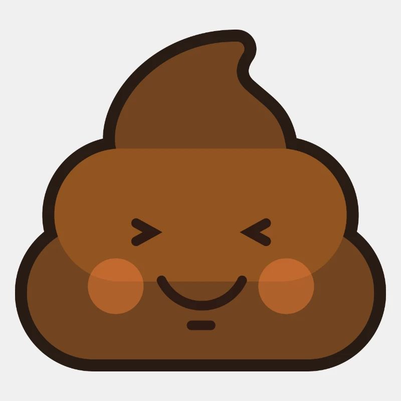 Garbage Emoji Happy Smile Caca de merde heureux