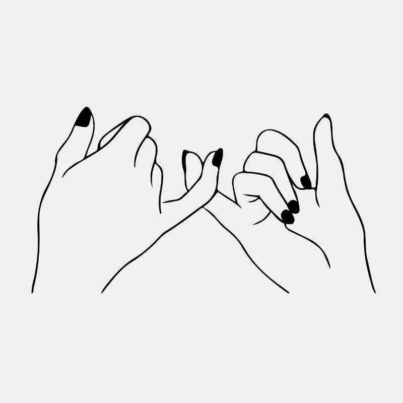 Zeichnung Freundschaft Hände Finger