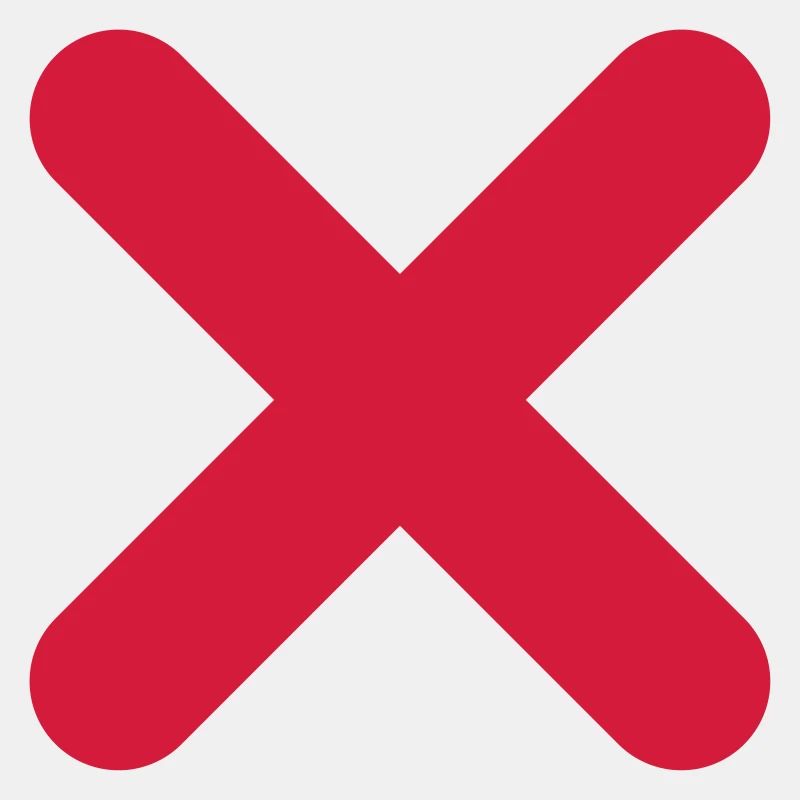 X Croix Croix Cocher Stop Attention Symbole Forme