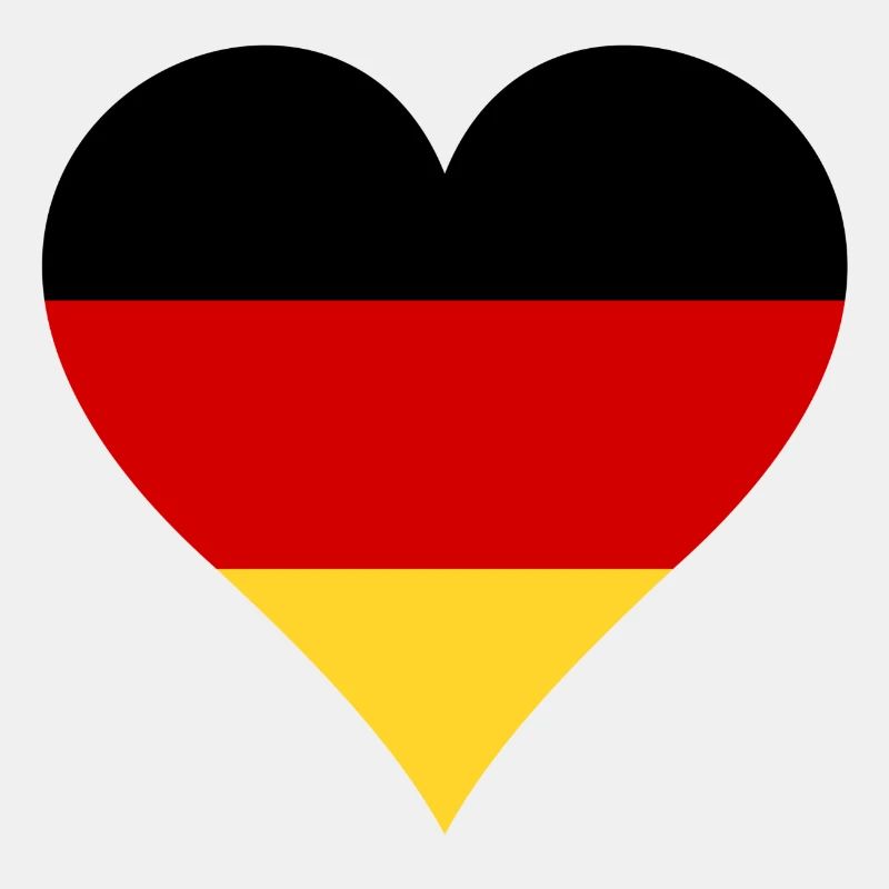 German flag in heart shape