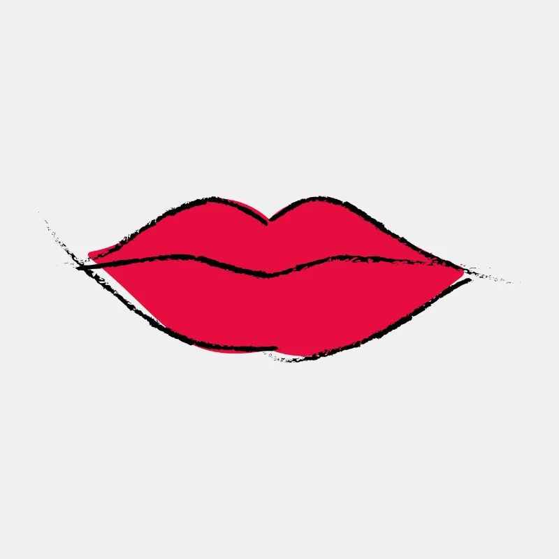 Mund rote Lippen