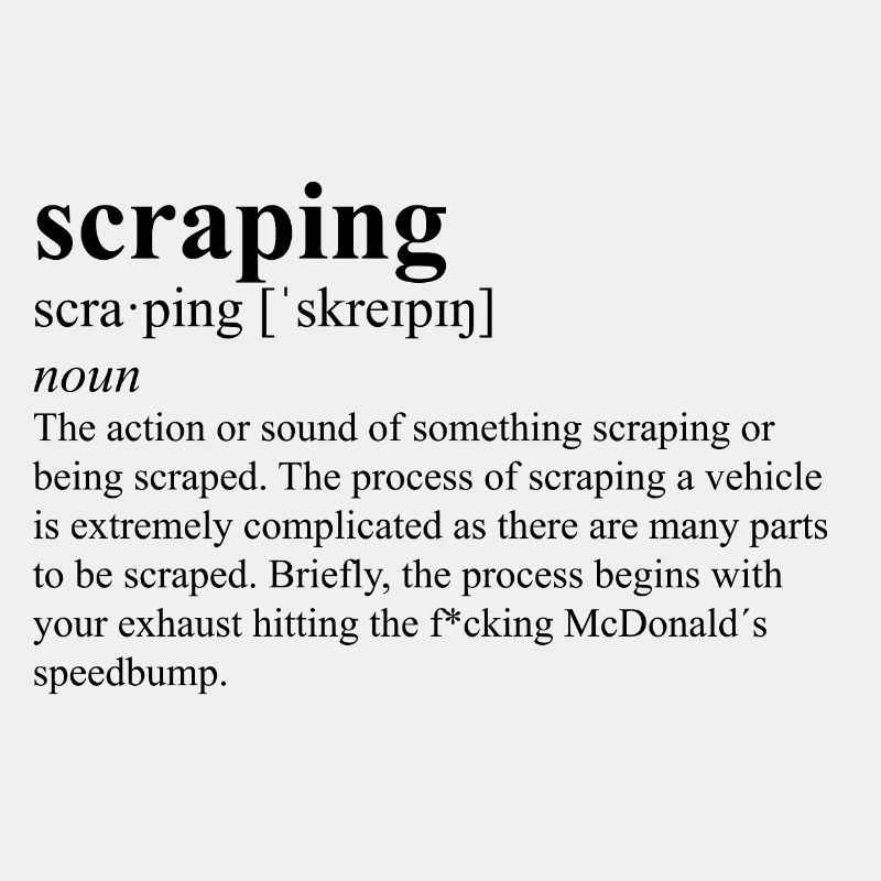 scraping definition schwarz