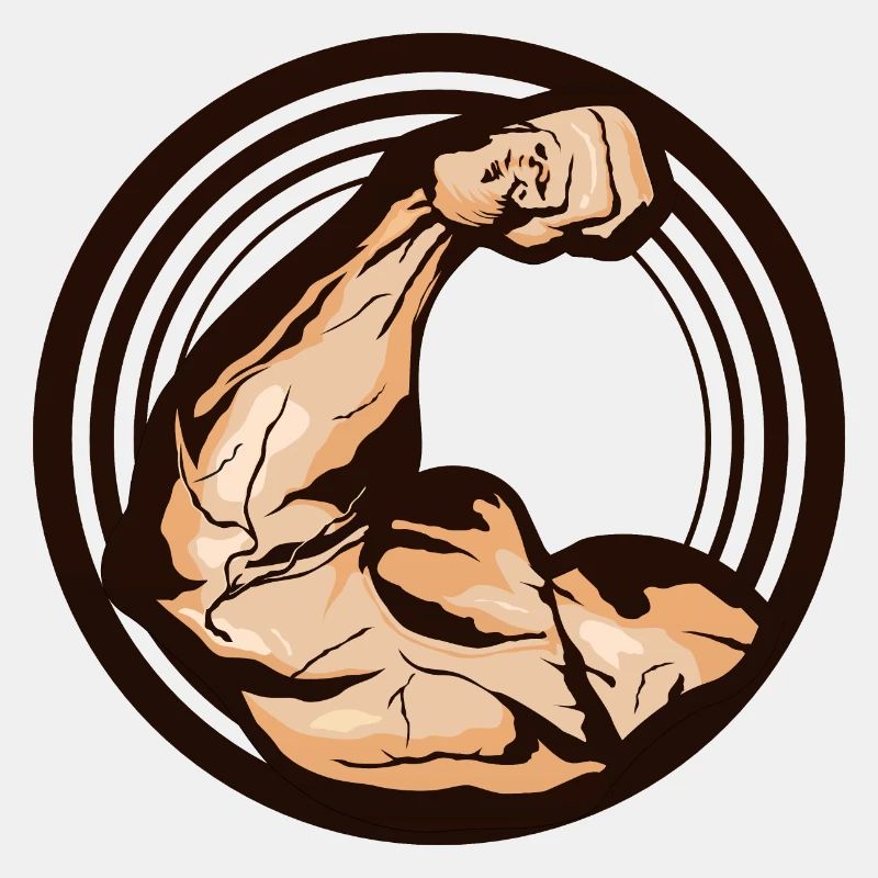 bras muscle biceps logo musculation force