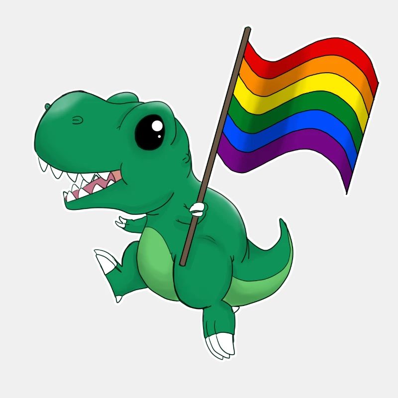 Arc-en-ciel dinosaure T-Rex Pride