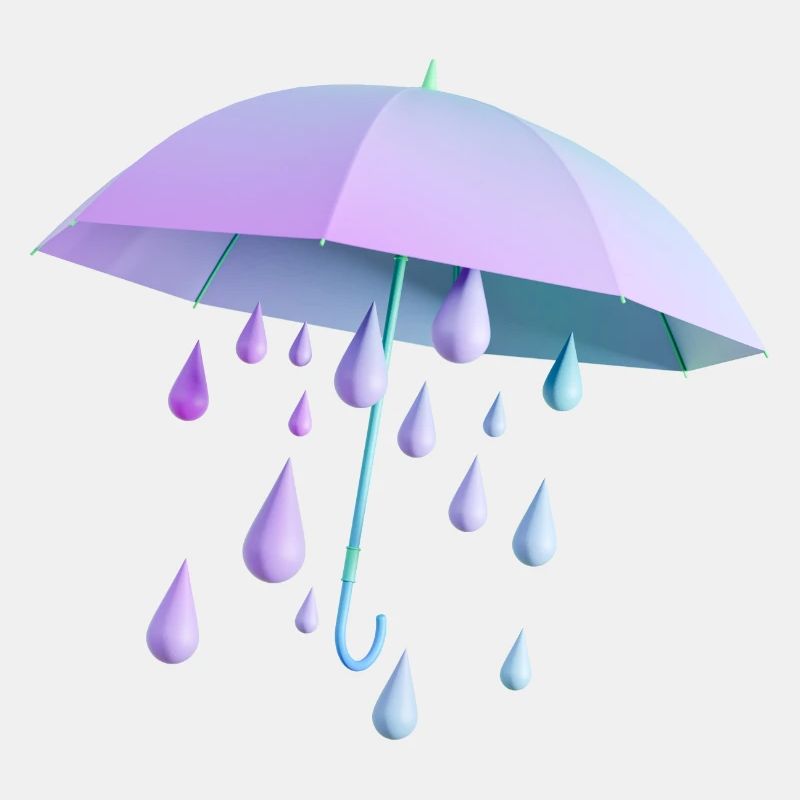 Regenschirm mit Tropfen