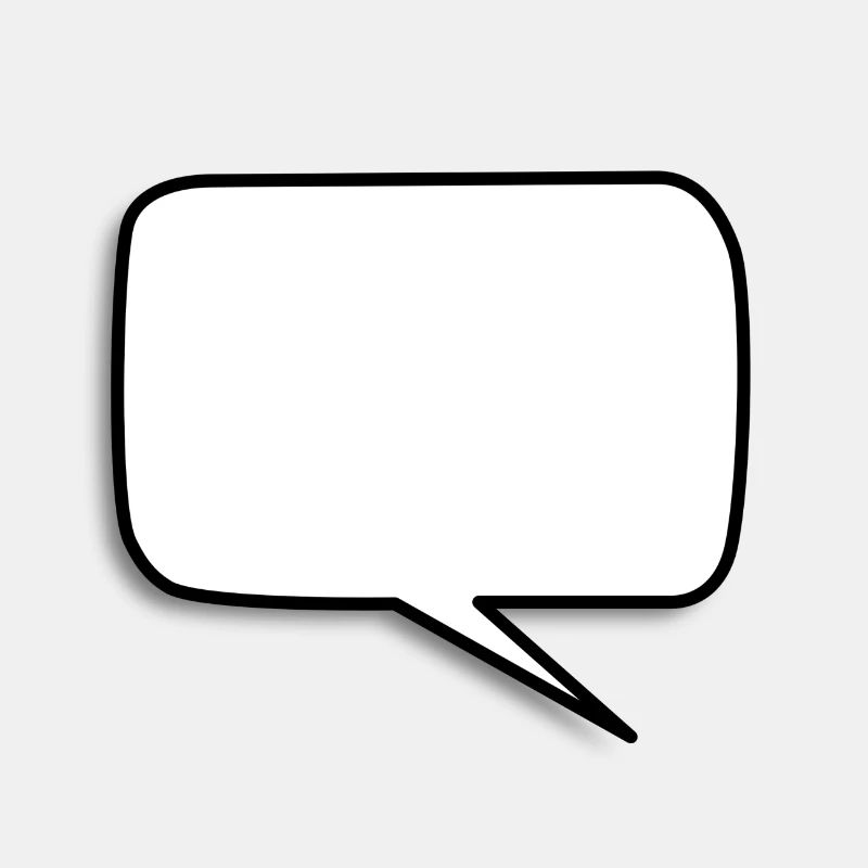 Speech Bubble Shape White