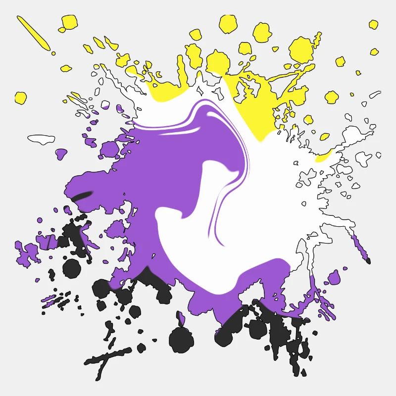 LGBTQ+ nonb splatter design