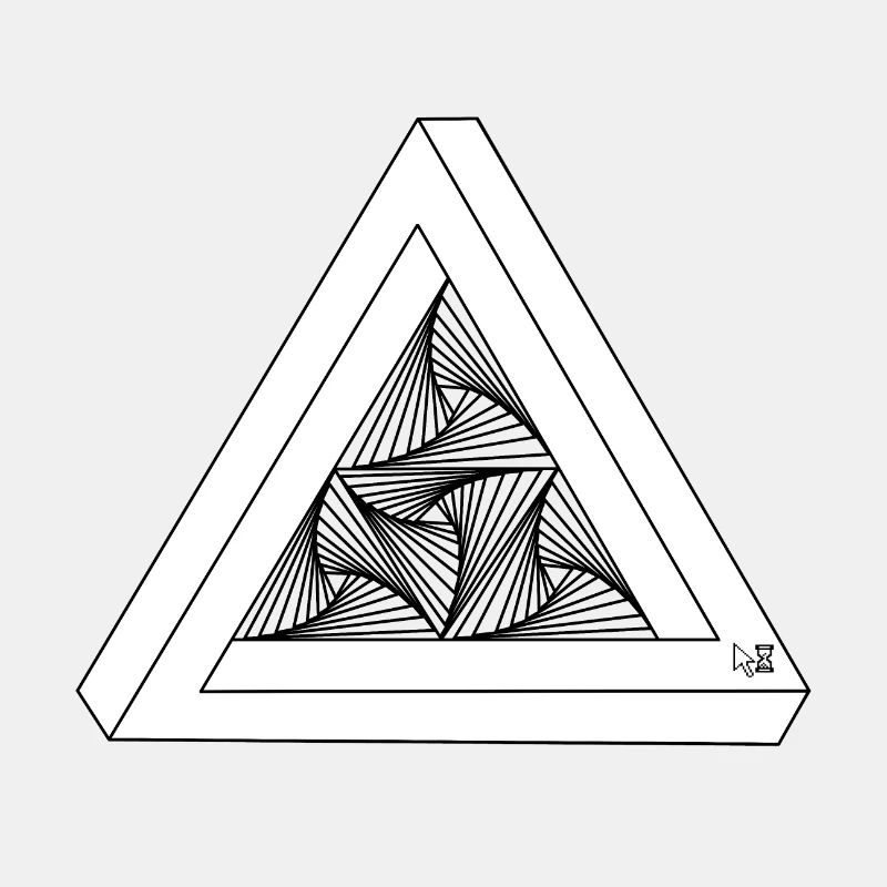 White Penrose Triangle | Cursor